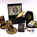 Gold Foil Tarot - Let the Magic Begin - Gift Set - Angled view - ORIVON Collection