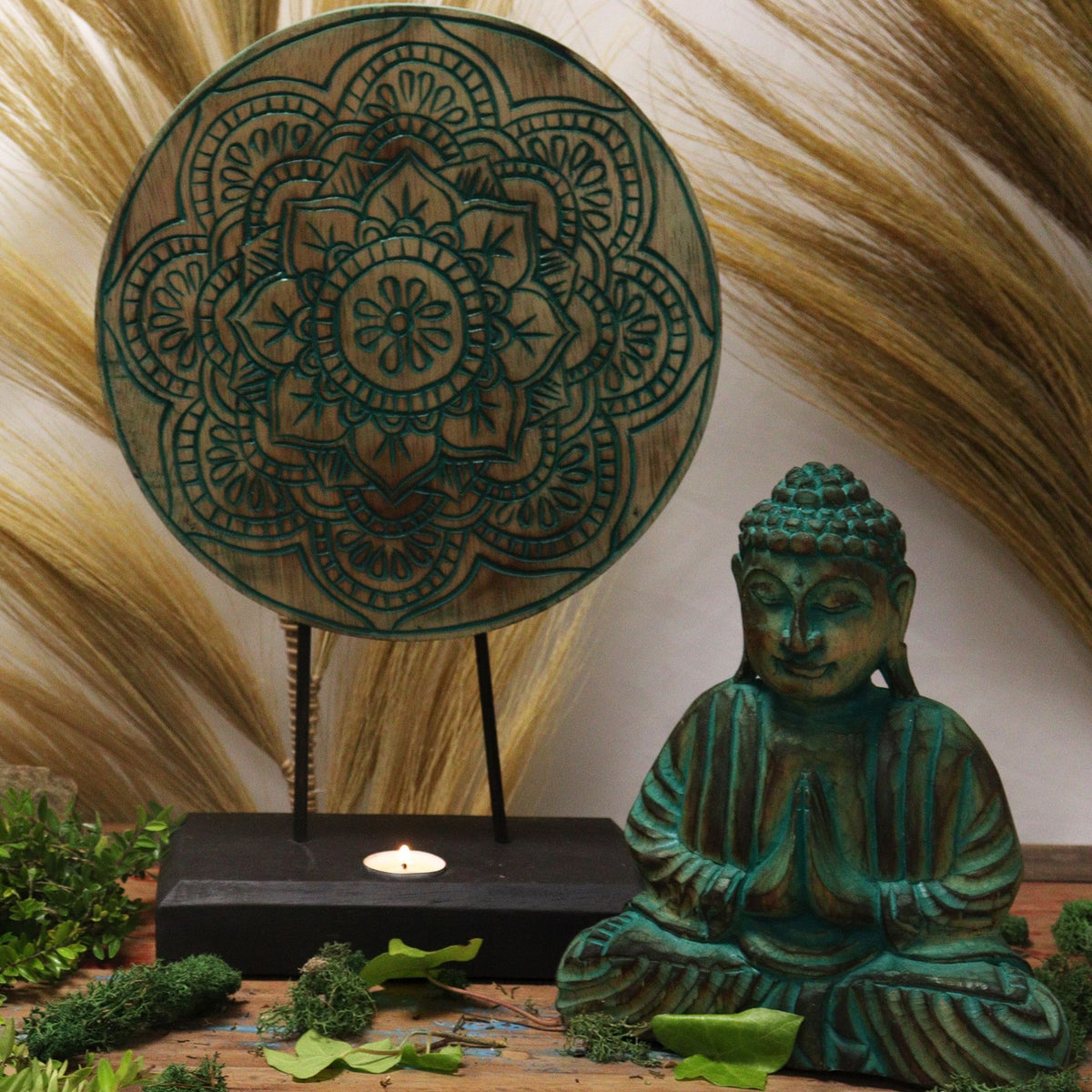 Buddha Feng Shui Set - Buddha Knot, Green