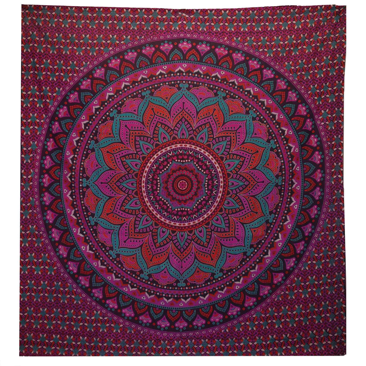 Double Bedspread Hanging - Classic Mandala Purple