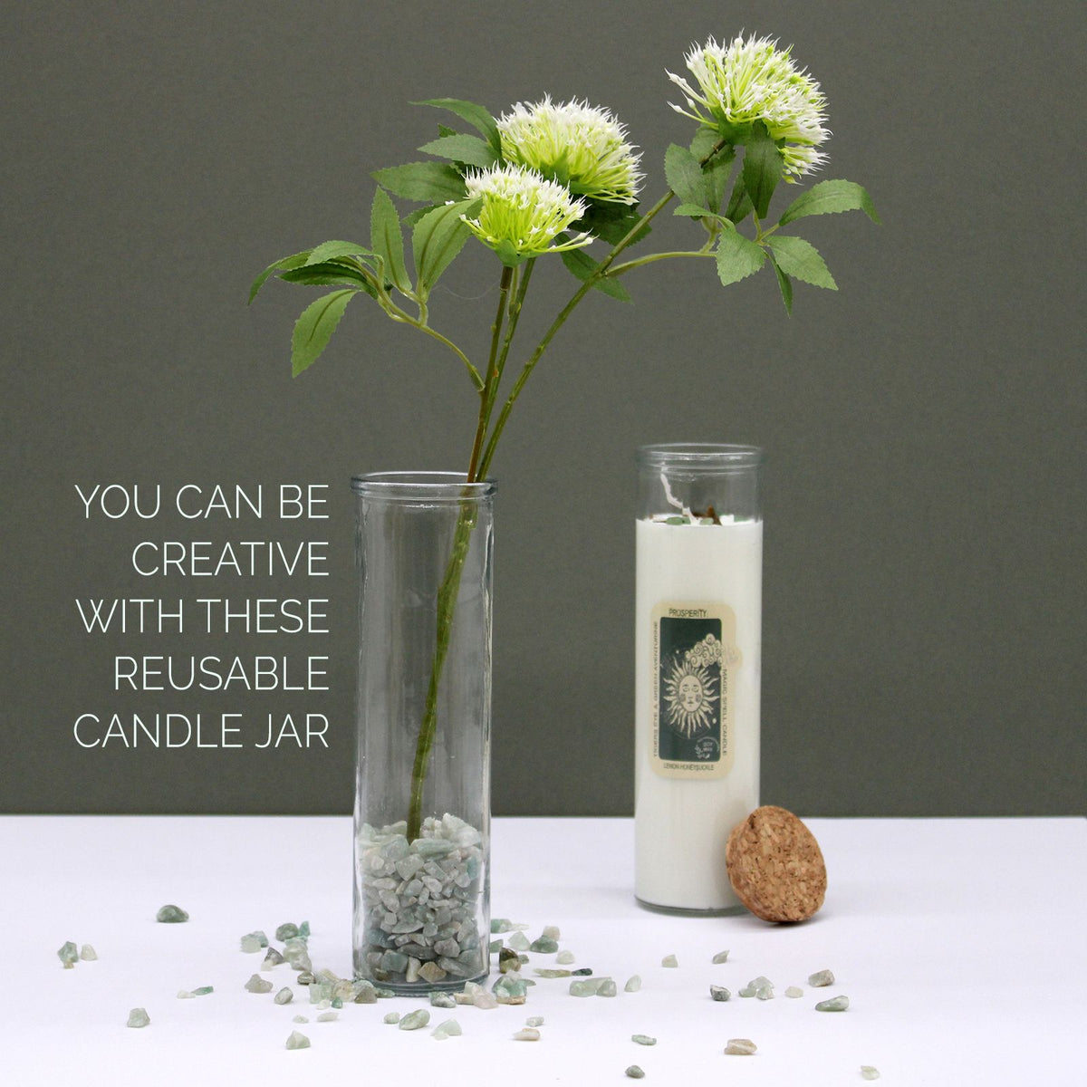 Magic Spell Candle – Happiness - Side view - ORIVON Collection