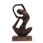 Wooden Yoga Lady - Antique Revolved Pose