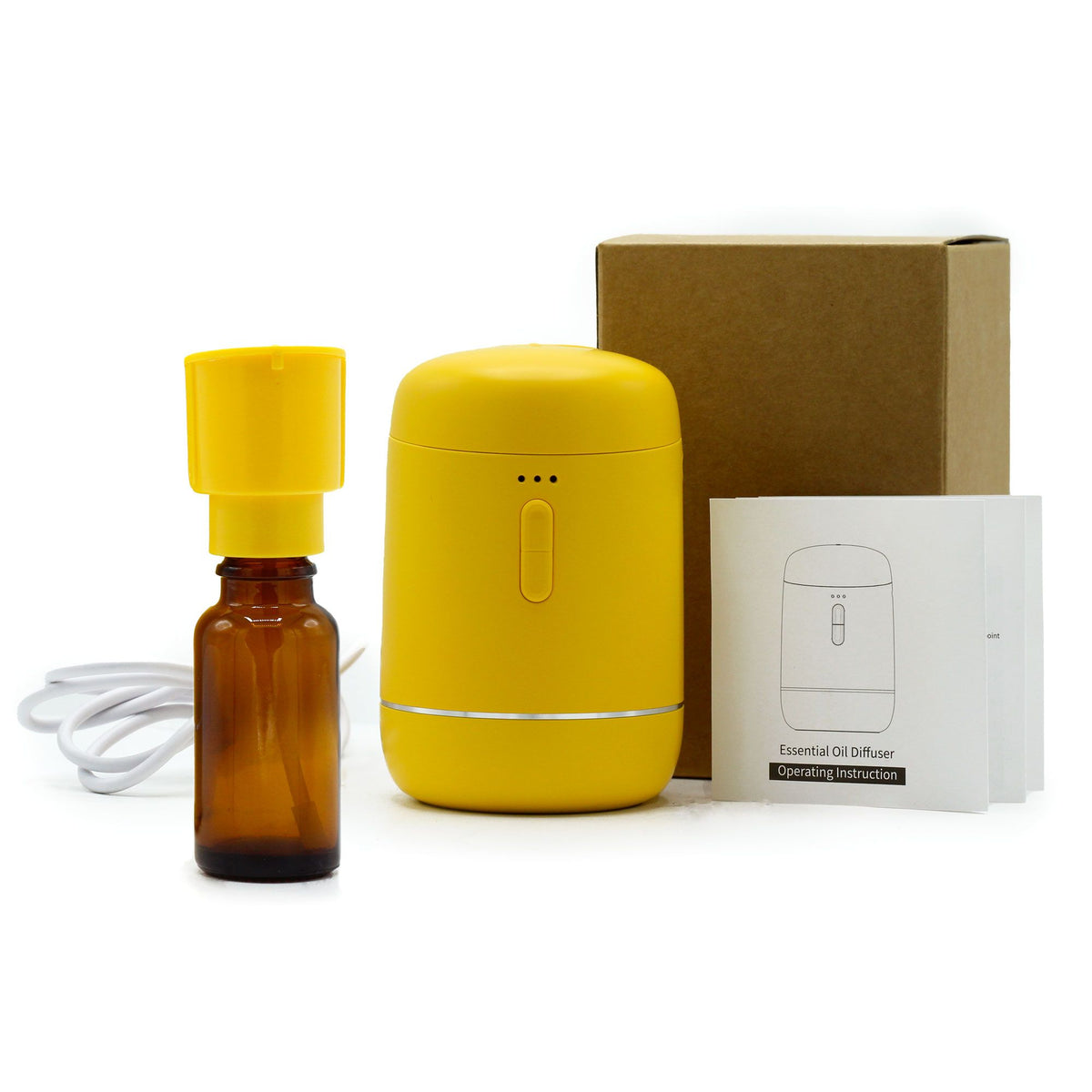 Essential Oil Diffuser Yellow - USB to C - Close-up detail - ORIVON Collection