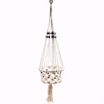 Macrame Pot Holder - Large Single Beaded