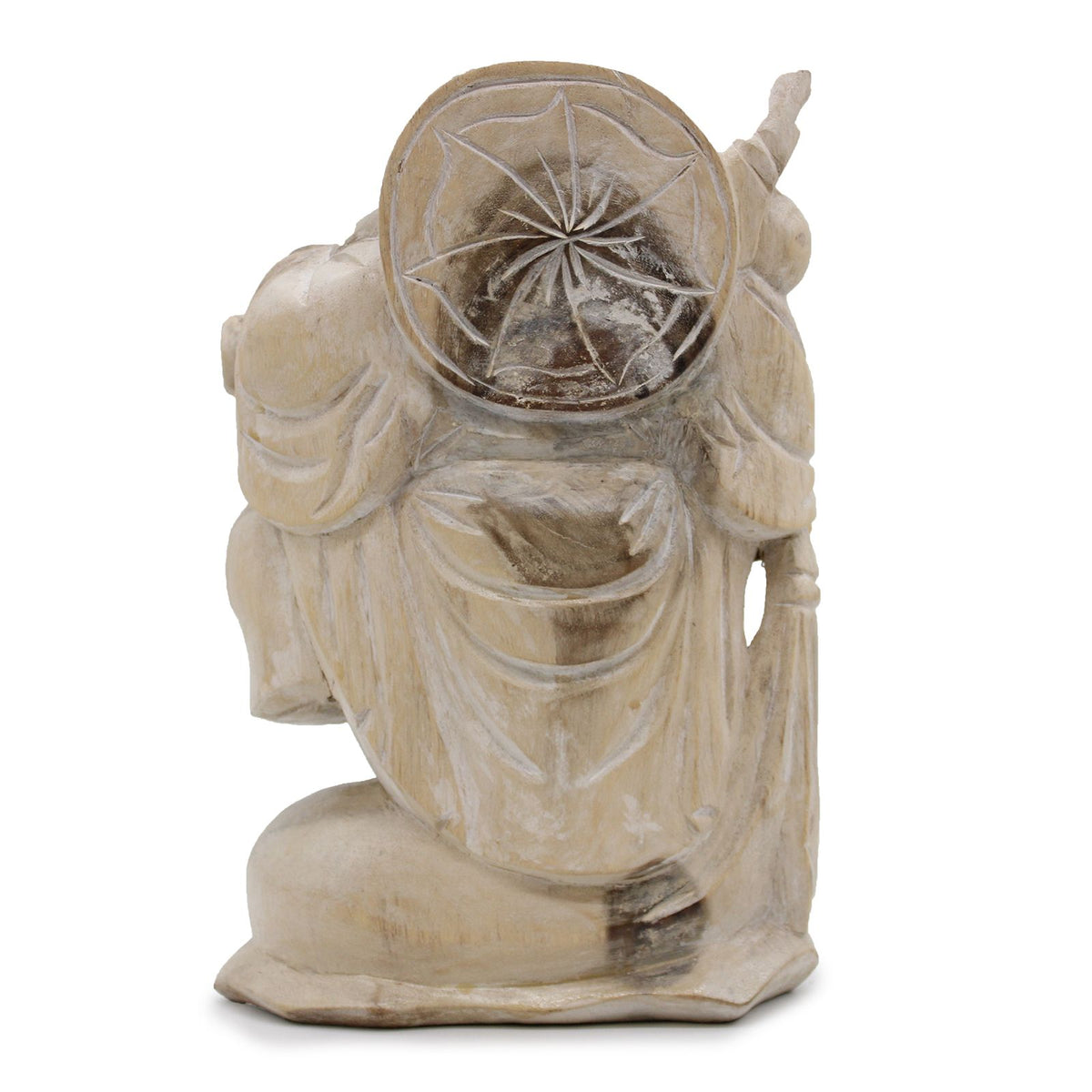 Happy Buddha - Whitewash 30cm