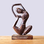 Wooden Yoga Lady - Antique Revolved Pose