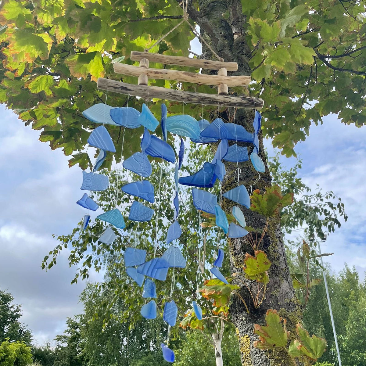 Three Stick Hanging Chime - All Blues