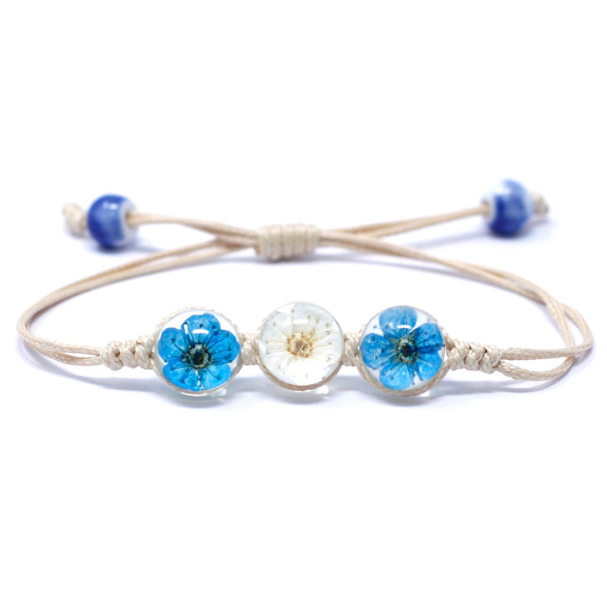 Pressed Flowers - Tri-Flower Bracelet