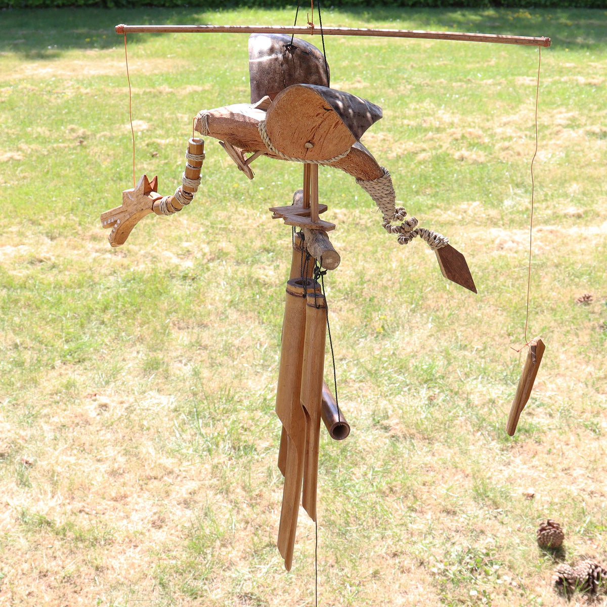 Coconut Dragon Wind Chimes - 37cm