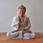 Buddha Statue Whitewash 40cm Teaching Transmission
