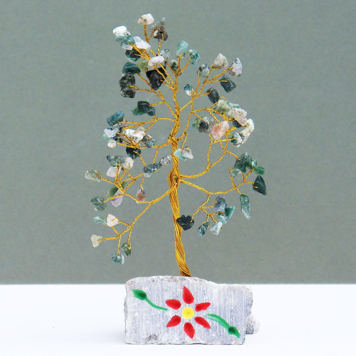 Moss Agate Gemstone Tree – 80 Stone