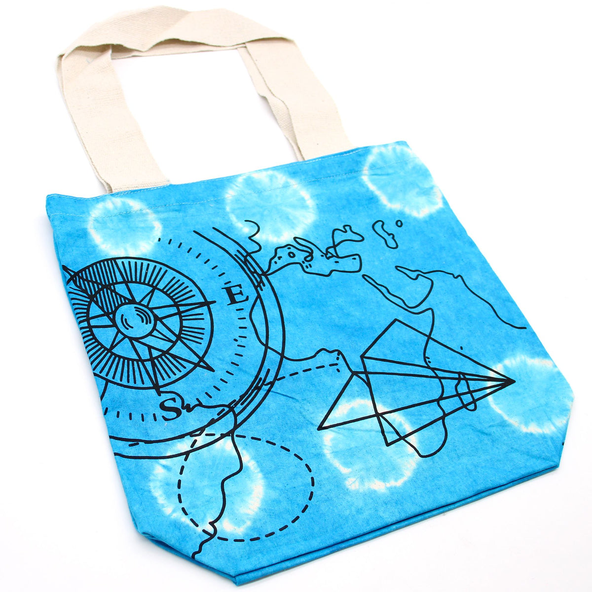 Tye-Dye Cotton Bag - Compass Blue
