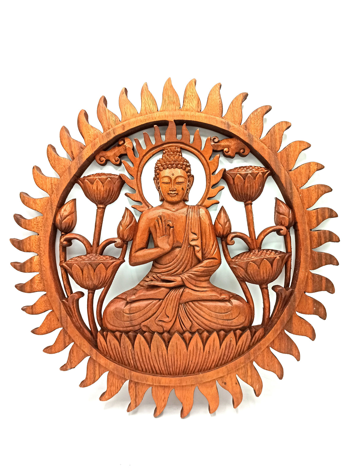 Buddha & Lotus Panel 40cm