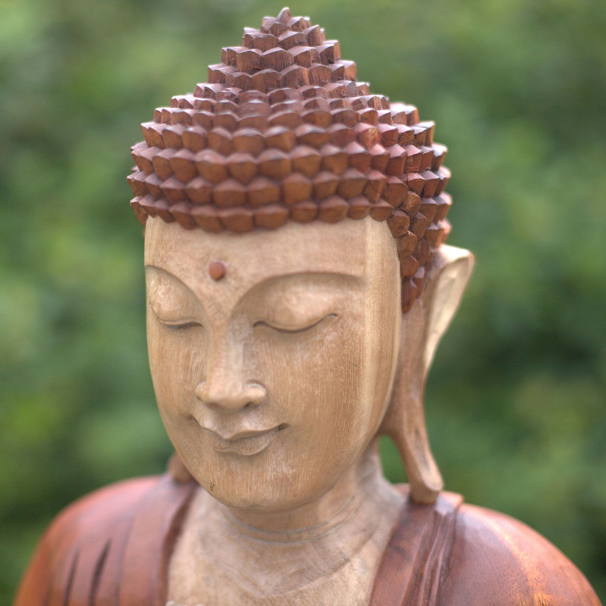Hand Carved Buddha Statue 40cm - Hand Down