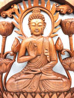 Buddha & Lotus Panel 40cm