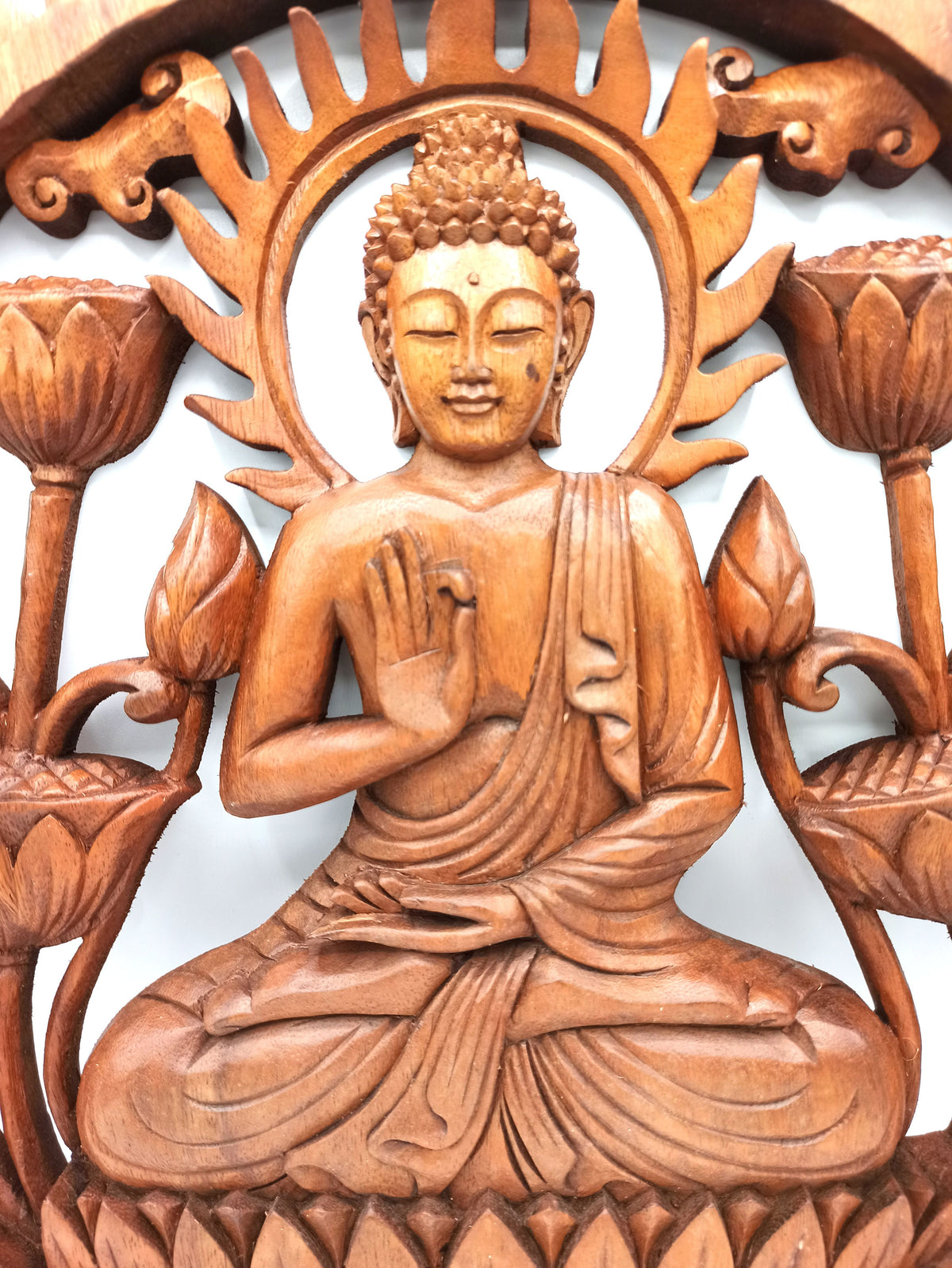 Buddha & Lotus Panel 40cm