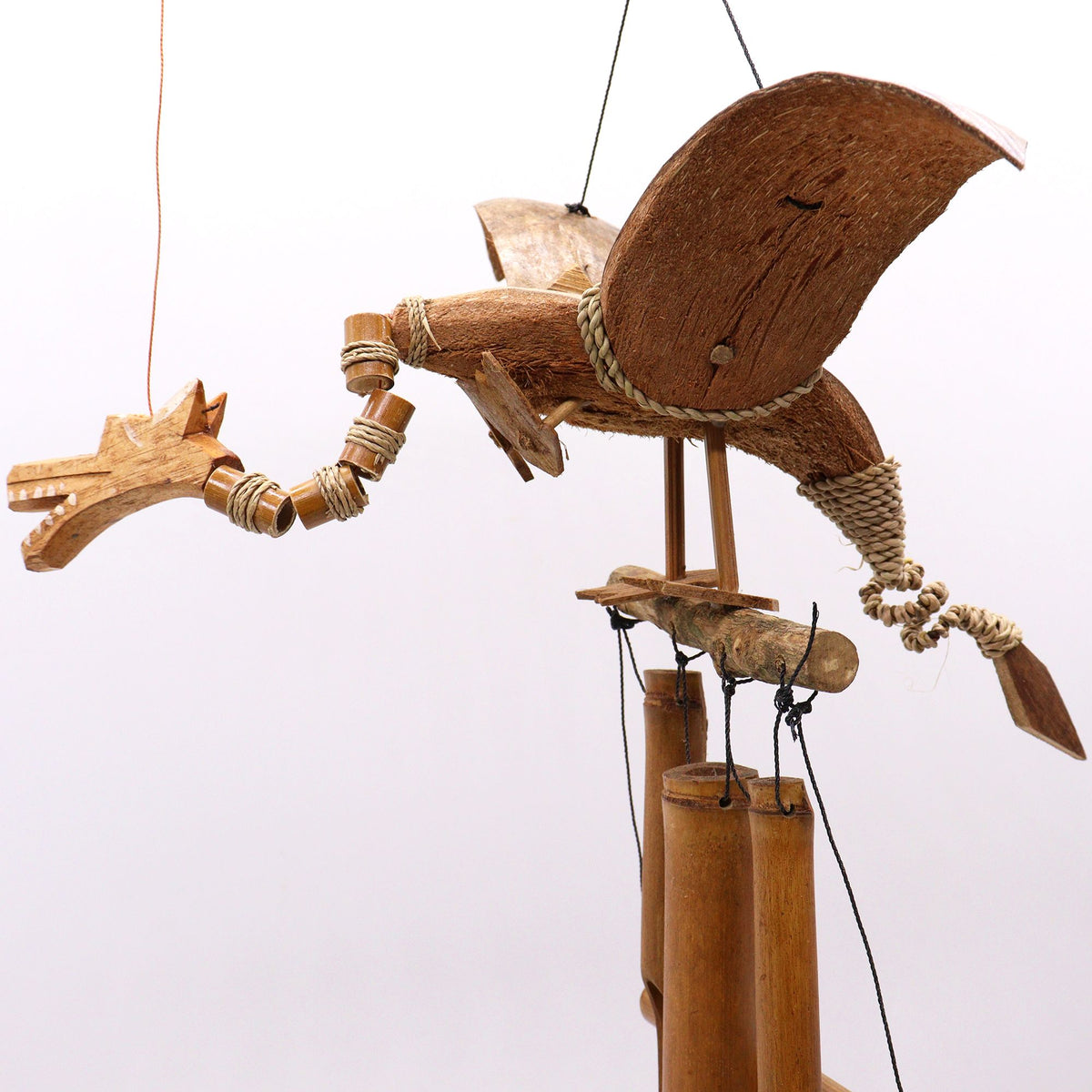 Coconut Dragon Wind Chimes - 37cm