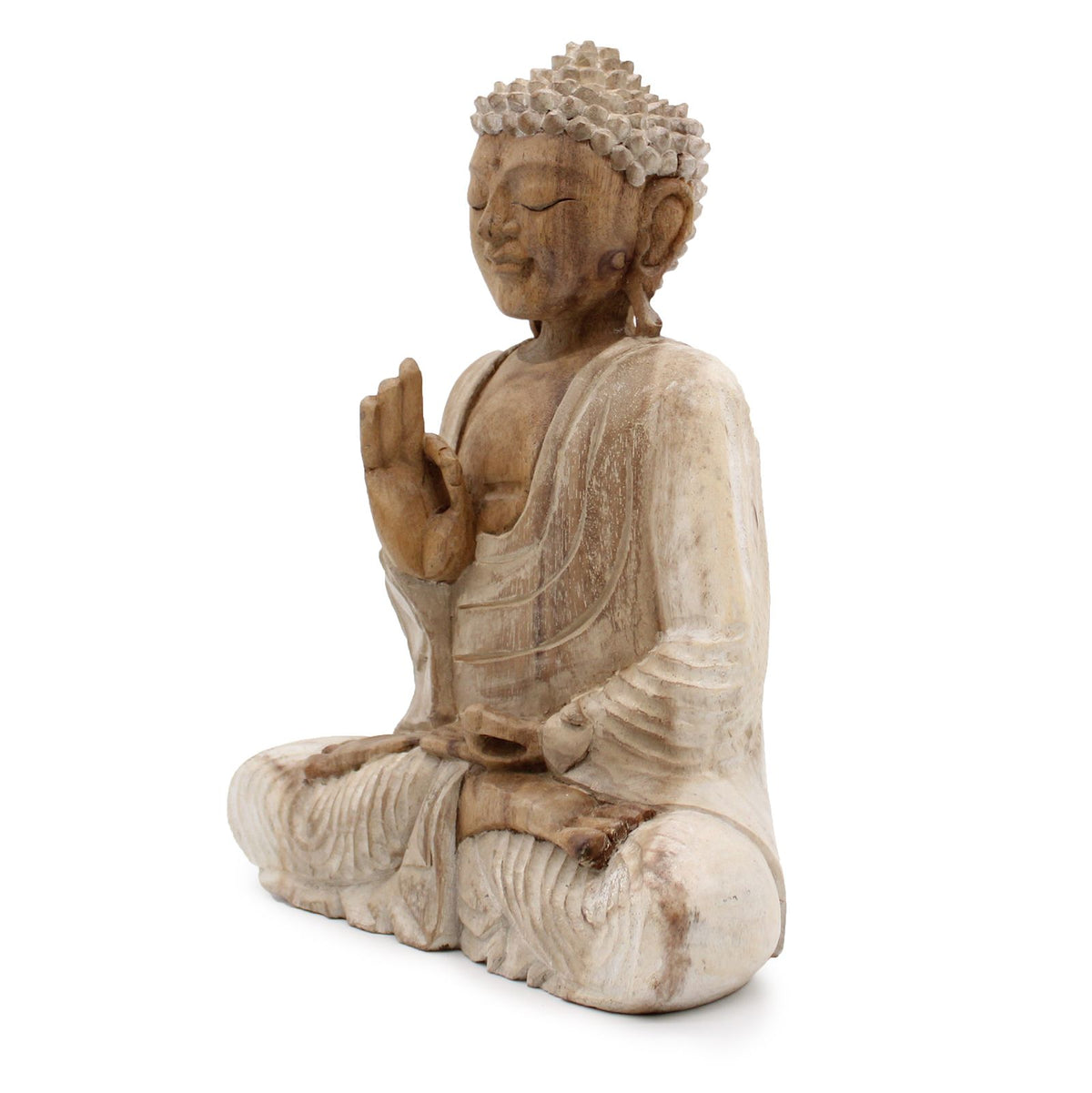 Buddha Statue Whitewash 30cm Teaching Transmission