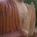 Hand Carved Buddha Statue 30cm - Thinking