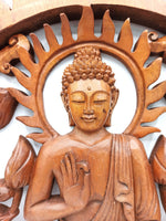 Buddha & Lotus Panel 40cm