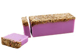 Cleopatra soap loaf with lavender flowers