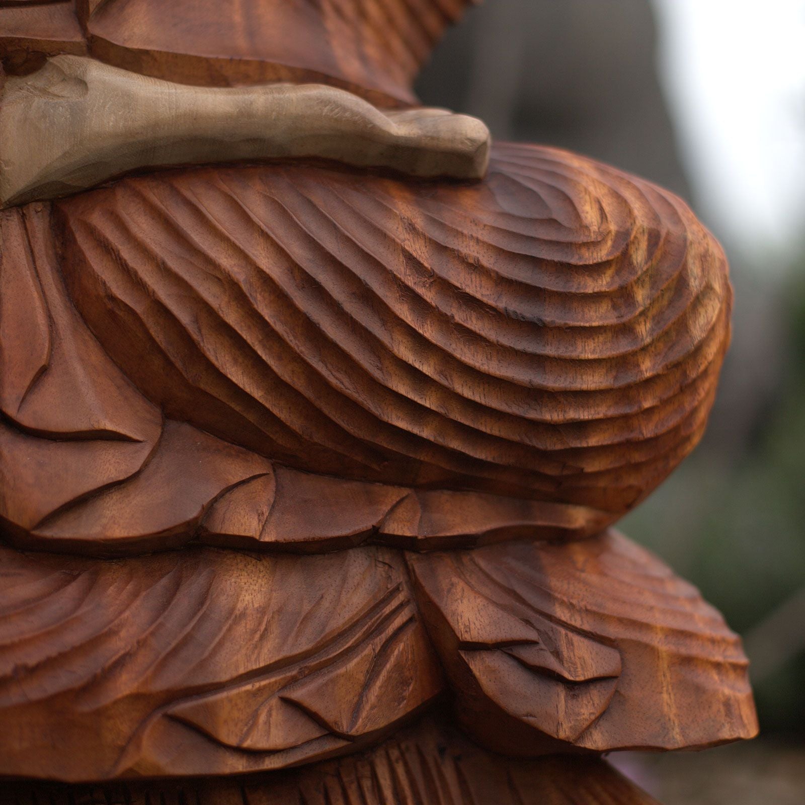Hand Carved Buddha Statue 60cm - Welcome