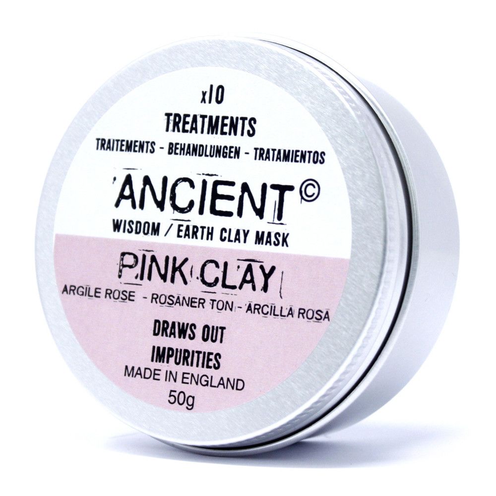 Pink Clay Face Mask 50g - Angled view - ORIVON Collection