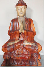 Hand Carved Buddha Statue 80cm Welcome