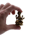 Brass Miniature Gods - Saraswati 52gms 49mm