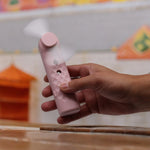 Pink Nano Mist Face Fan &  Spray - USB chargable - Close-up detail - ORIVON Collection