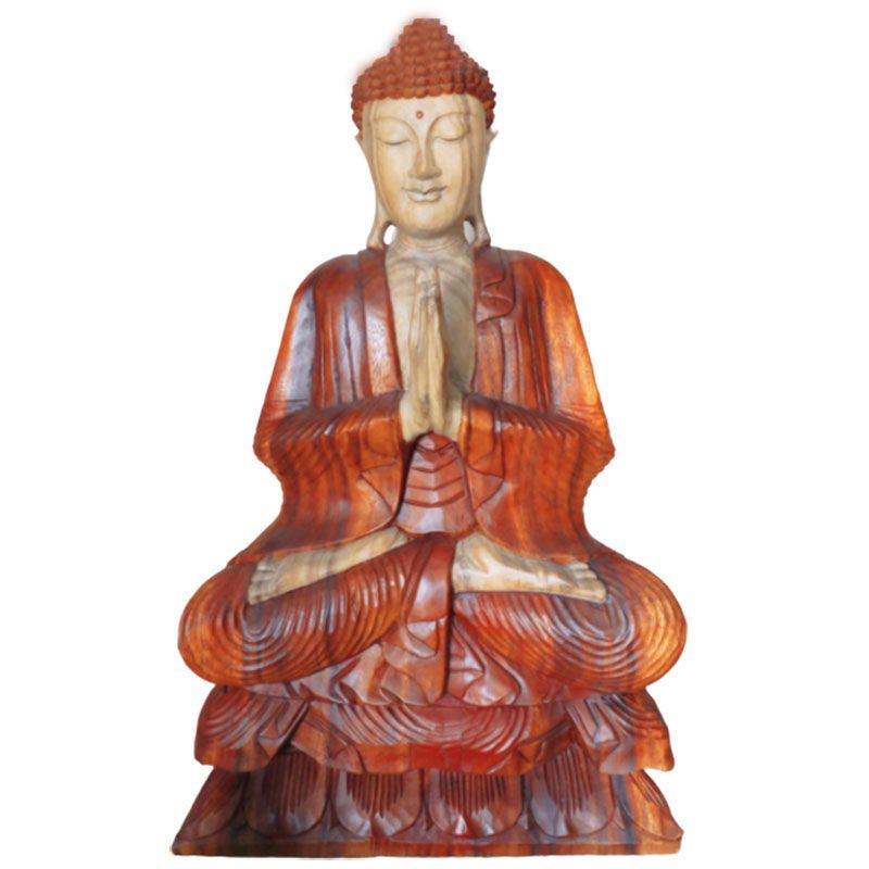 Hand Carved Buddha Statue 80cm Welcome