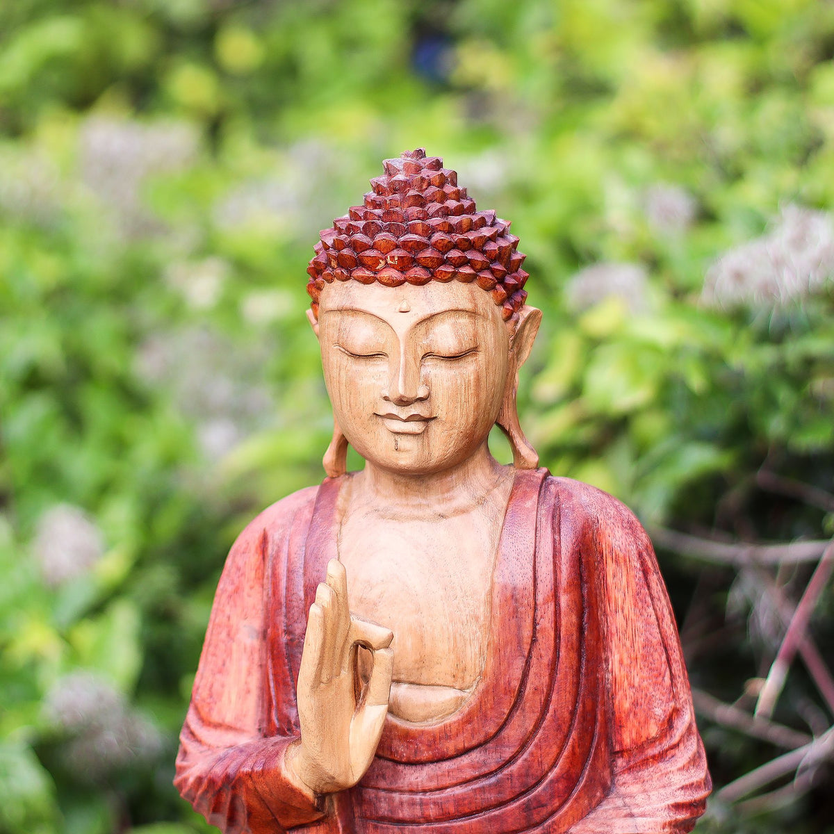 Hand Carved Buddha Statue 30cm Teaching