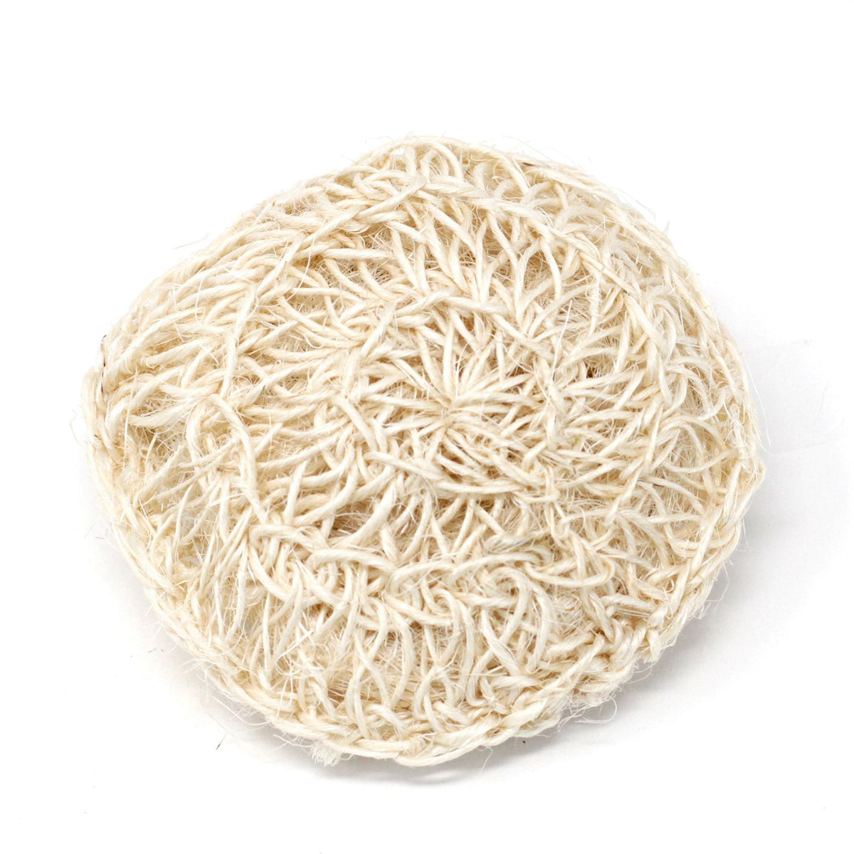 Sisal Sponge & Scrub - Soft Round Exfoliating Cushion - ORIVON Collection (image 1 of 5)