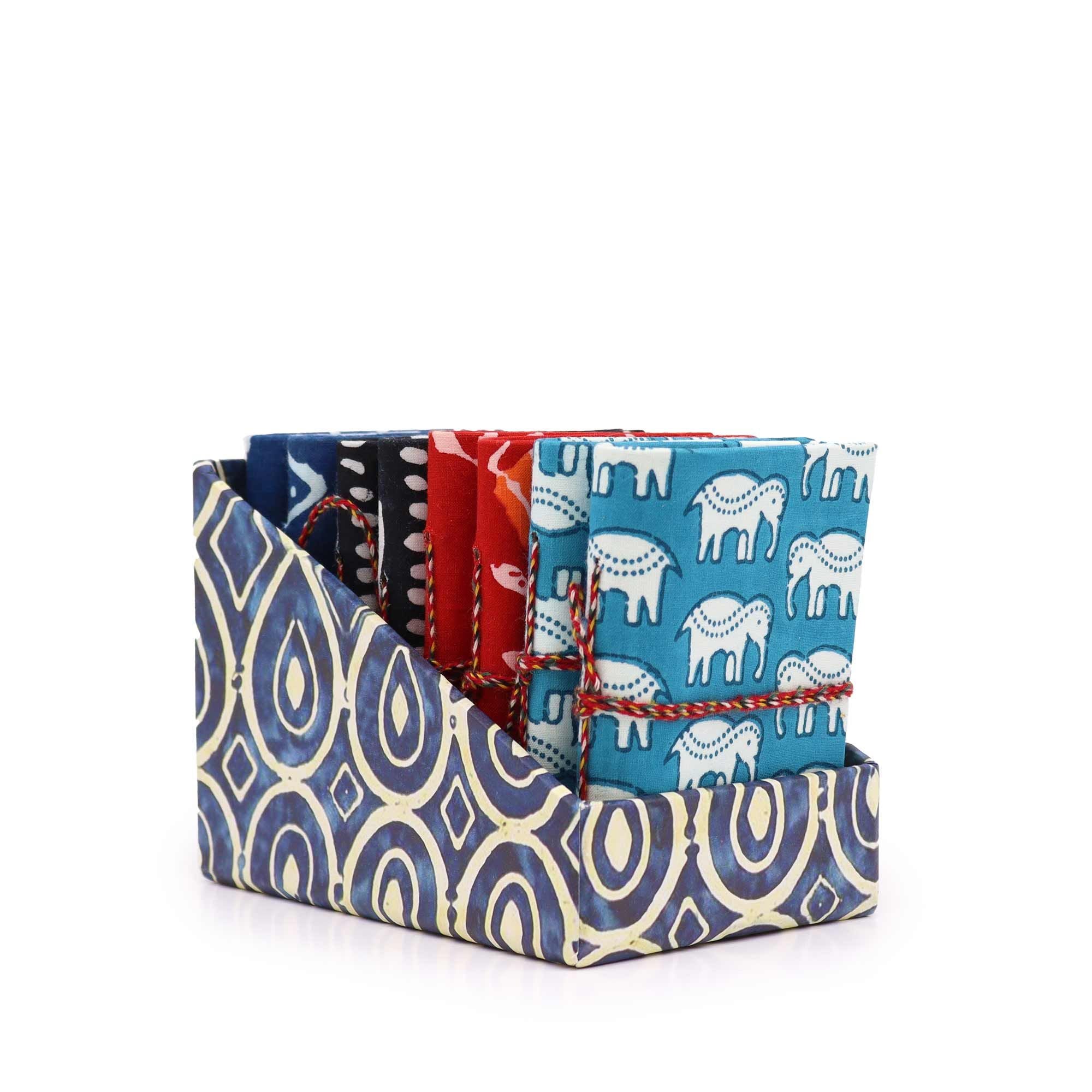 Block Print Cotton Bound Notebooks 7x10cm