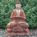 Hand Carved Buddha Statue 80cm Welcome