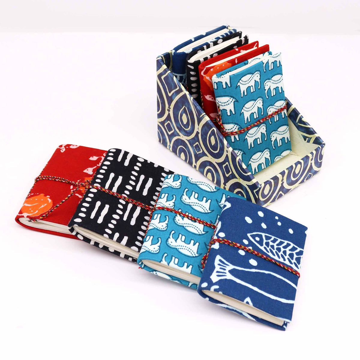 Block Print Cotton Bound Notebooks 7x10cm