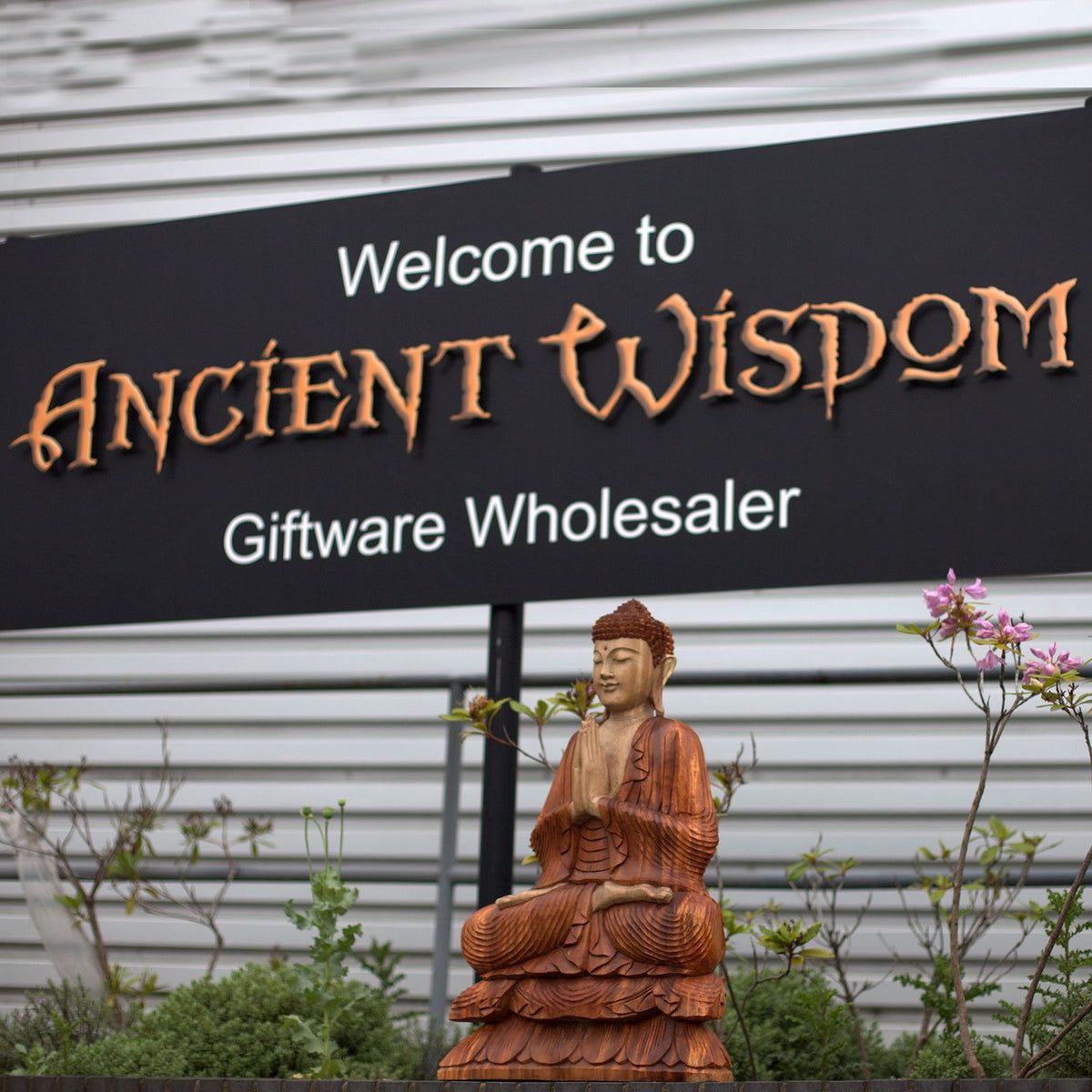 Hand Carved Buddha Statue 80cm Welcome