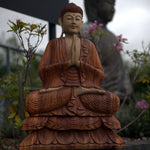 Hand Carved Buddha Statue 80cm Welcome