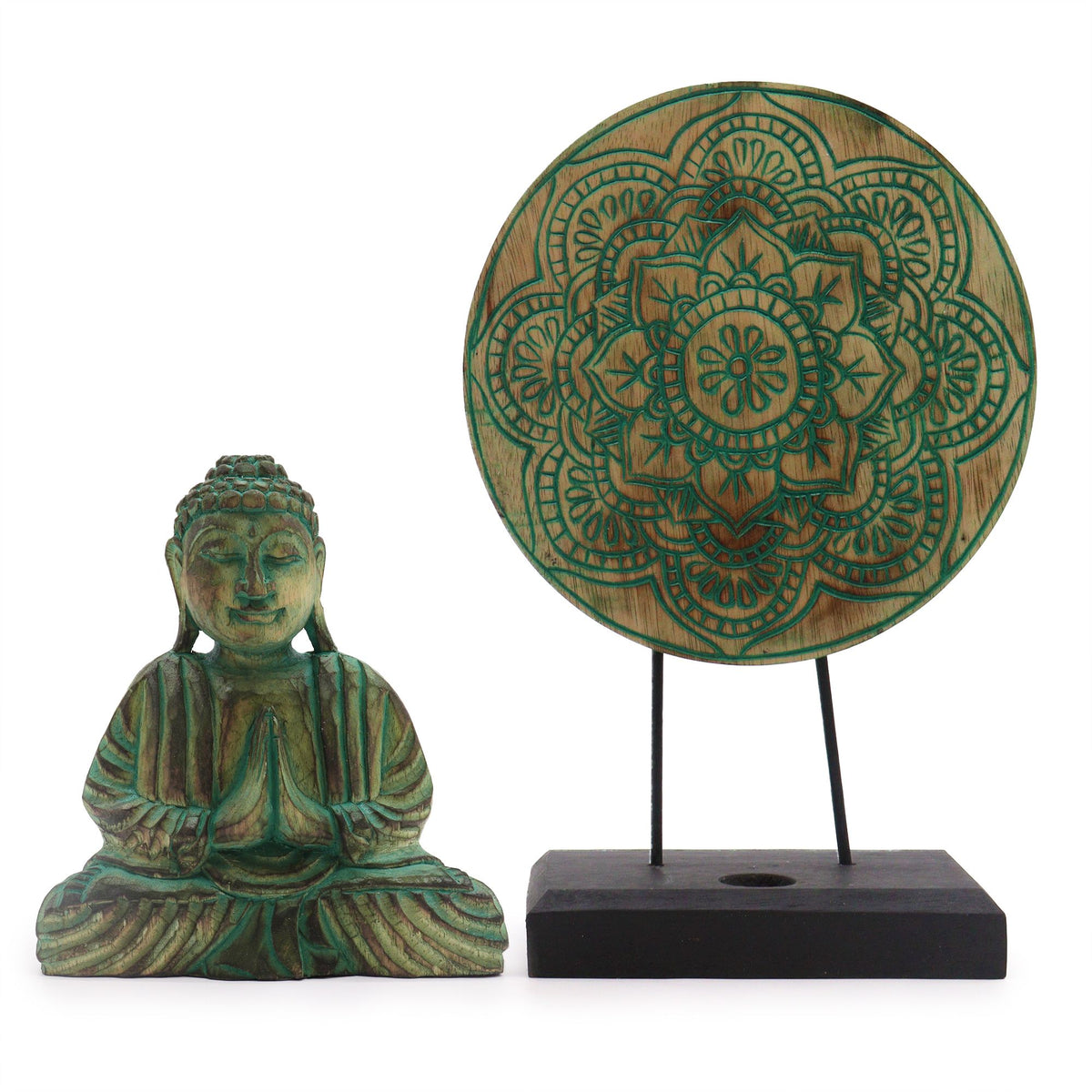 Buddha Feng Shui Set - Buddha Knot, Green