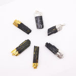 Gemstone Tourmaline Pendants (6 asst) 20x15mm