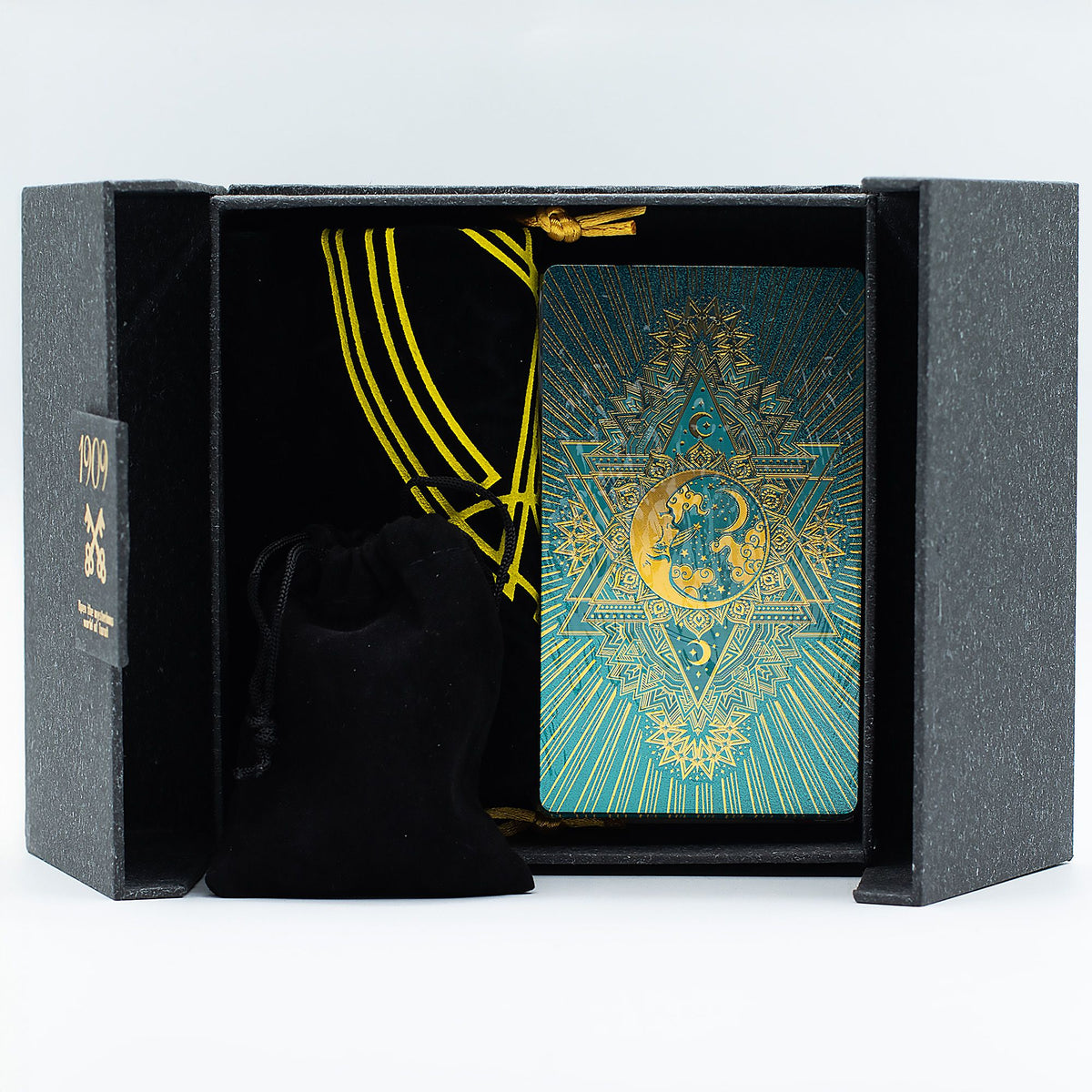 Gold & Turqoice Foil Tarot Card -  Gift Set - Size reference - ORIVON Collection