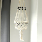 Macrame Pot Holder - Large Single Beaded