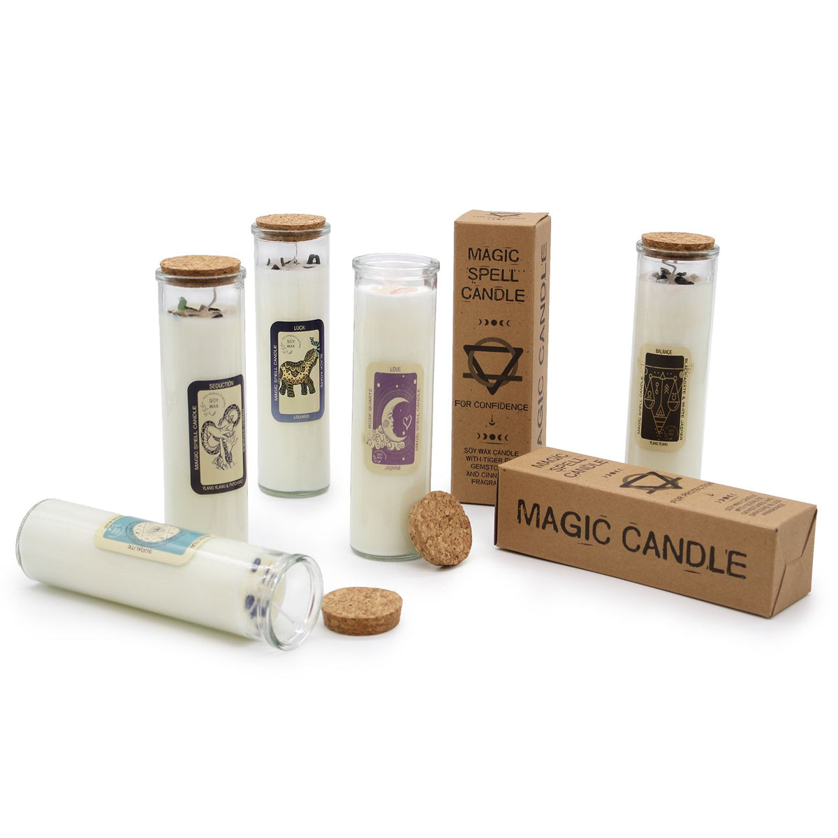 Magic Spell Candle – Confidence - Front view - ORIVON Collection
