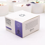 Chakra Crystal Candle – Third Eye Chakra - Close-up detail - ORIVON Collection