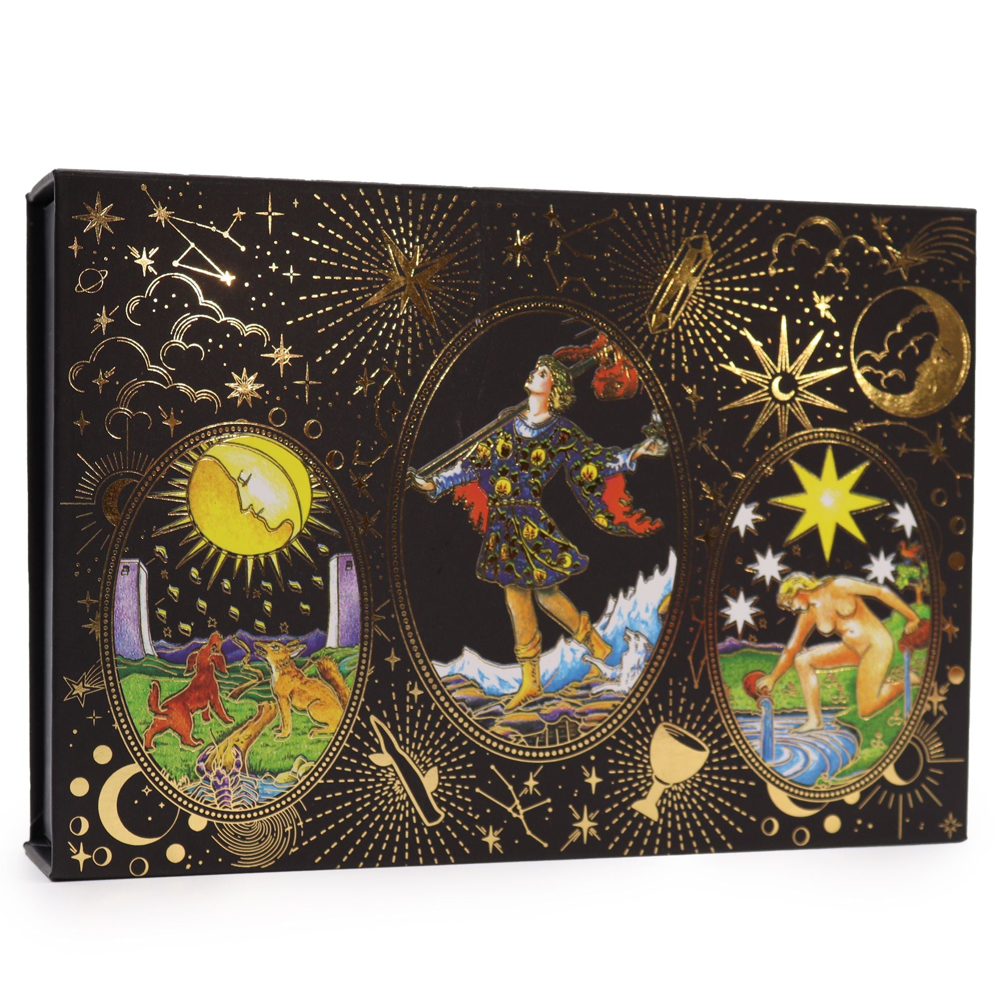 Gold Foil Tarot - Let the Magic Begin - Gift Set - Front view - ORIVON Collection