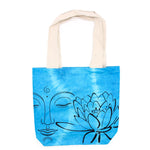 Tye-Dye Cotton Bag - Lotus Buddha - Blue