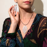 Bravery Leaf Jewellery Earrings - Silver
