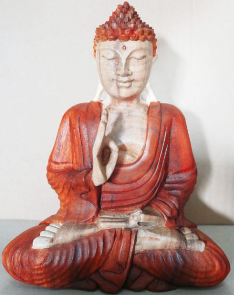 Hand Carved Buddha Statue 30cm Teaching