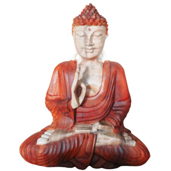 Hand Carved Buddha Statue 30cm Teaching