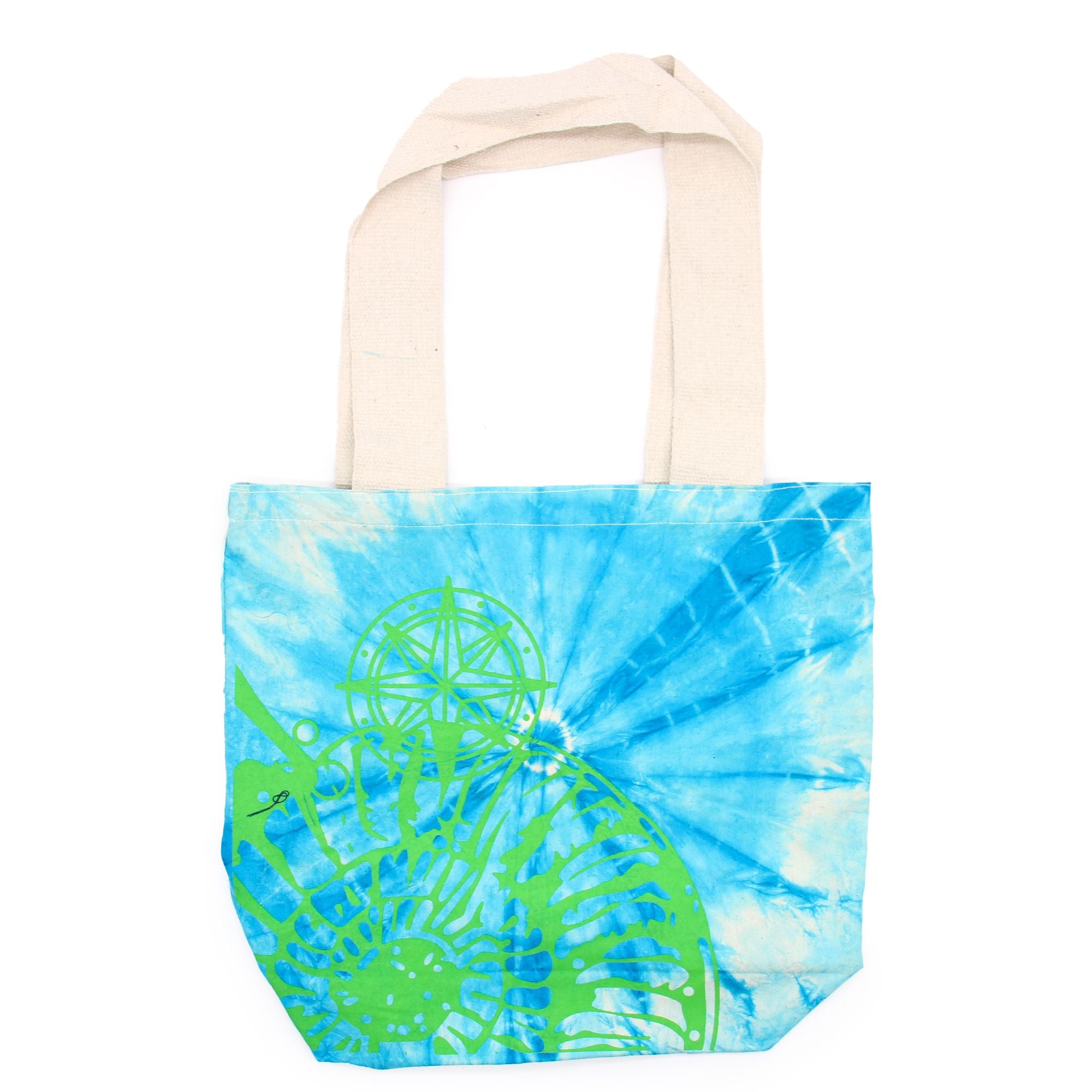 Tye-Dye Cotton Bag - Sea Shell - Blue/Green