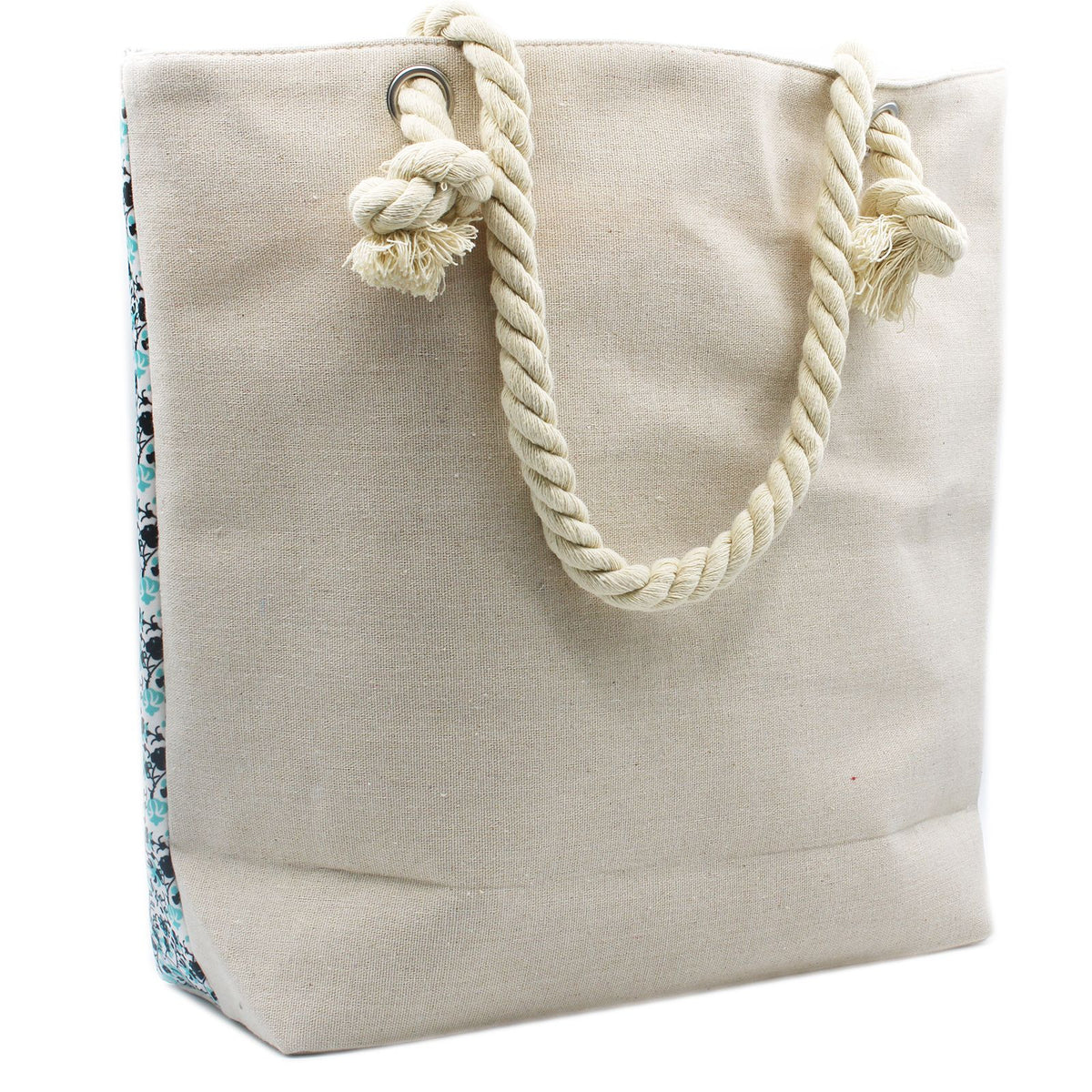 Rope Handle Mandala Bag - Electric Blue
